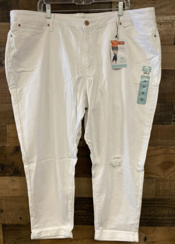 Signature Levi Strauss Co. Modern Slim Boyfriend Ultra Stretch White Size 26 New