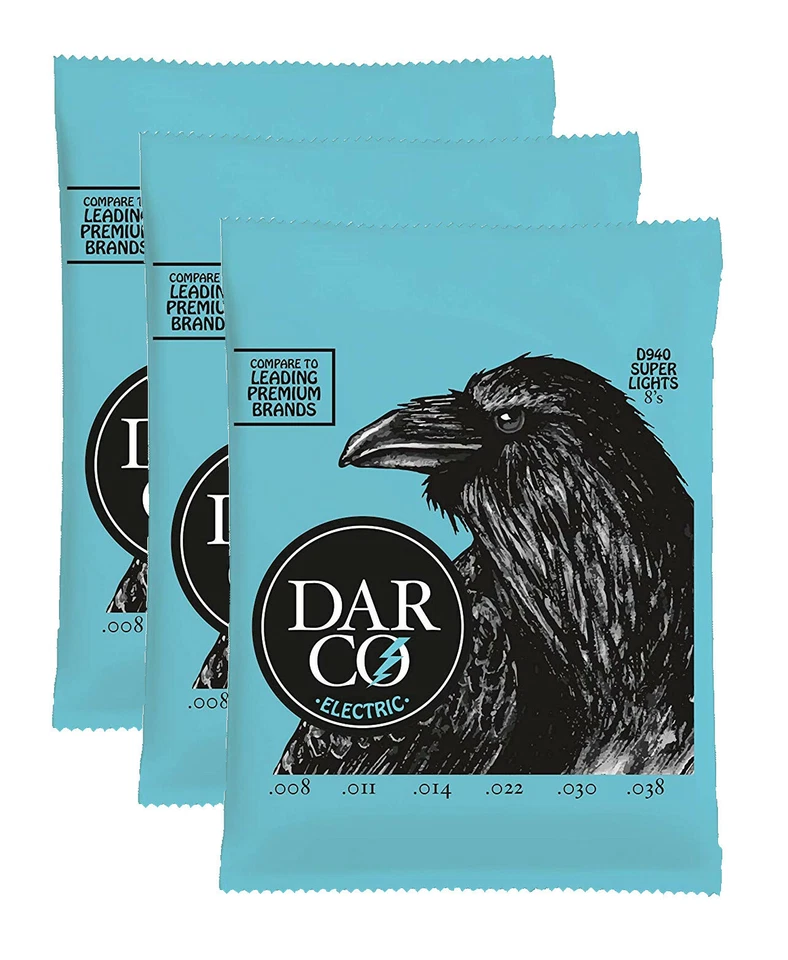 3x Martin Darco D940 - super light (008-038) - Saiten für E-Gitarre (3 Sätze)