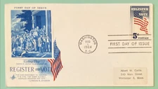 Sc 1249 5c 1964 Register And Vote Color FDC Fleetwood Cachet Addressed