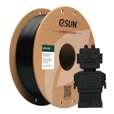 eSUN PLA Basic Filament Gute Adhensive 1.75mm 1KG für 3D Drucker Schwarz