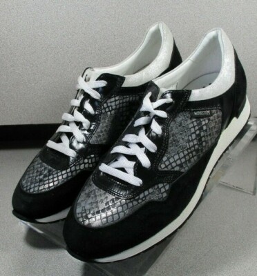 NINIA IRI BLACK LMSP70 WOMEN'S SHOES US 7.5 NUBUCK/LEATHER SNEAKER  MEPHISTO