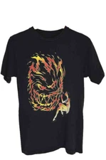 Spitfire graphic t-shirt men's Size M black skateboarding tee girl Big Fire Logo