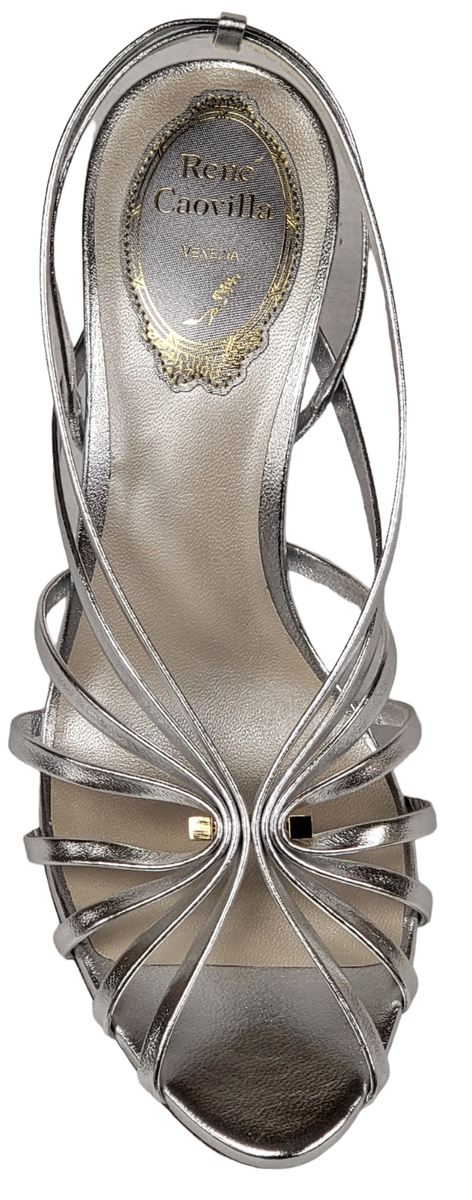 Rene Caovilla EU sz 37 US 7 Sabine Metallic Leather Silver Rene Caovilla EU sz 37 US 7 Sabine Metallic Leather Silver