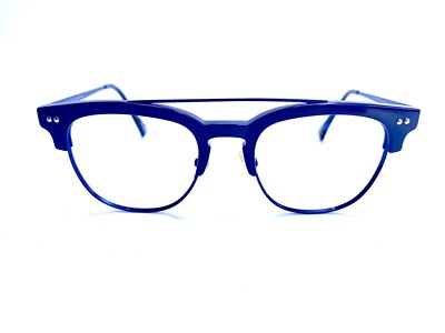 Jose Feliciano Blue Metal Aviator  Club Master Eyeglasses JF 612 Sunny 49 20 145