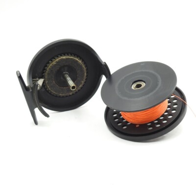 Abel No. 2 Fly Fishing Reel. Matte Black. Made in USA. W/ Pouch