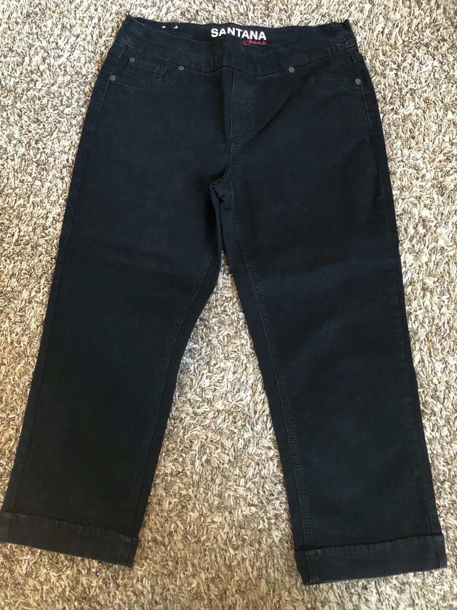 SANTANA JEANS - CAPRI - SIZE 10 - BLACK - EXCELLENT CONDITION