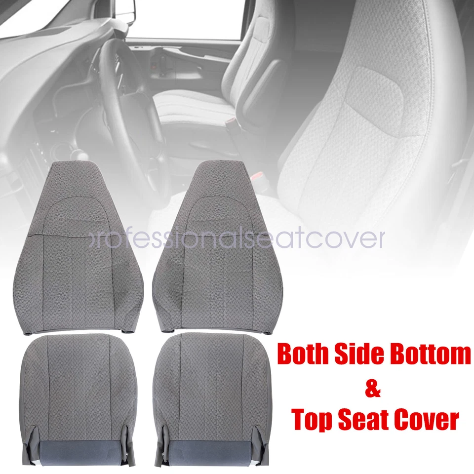 Cubierta de asiento de tela para conductor pasajero camioneta Chevy Express 1500 2500 2003-2014 Foto 3 de 4
