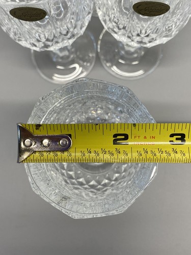 Cristal D'Arques Longchamp Cut Crystal Wine/ Water Glass Goblets 5oz. Set Of 6 - Picture 18 of 21