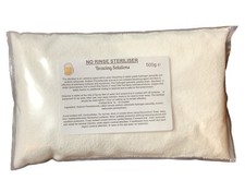 NO RINSE Steriliser 500g High Strength, Beer, Cider, Wine, Sanitizer Cleaner,