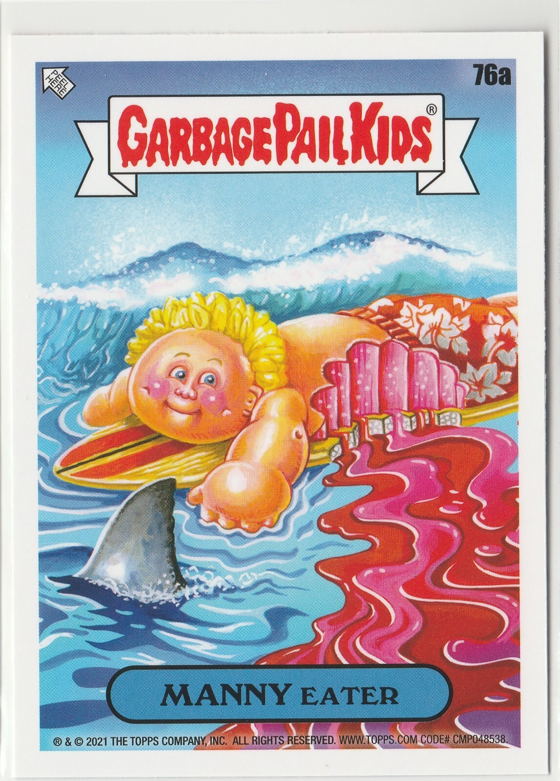 Manny Eater #76a Garbage Pail Kids GPK 2021 Go On Vacation Card