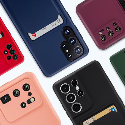 Schutz Hülle mit Kartenfach Samsung Galaxy A16 A26 A36 A55 A56 Handyhülle Fach