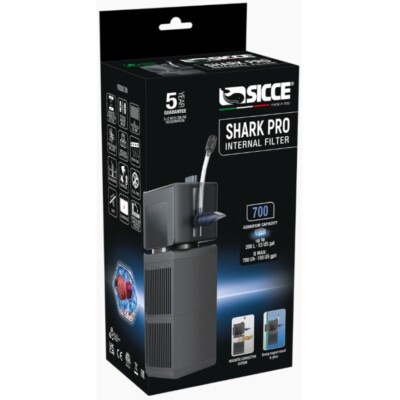 SICCE Shark PRO 700 - Innenfilter 700 l/h - 7 Watt -  für Aquarien bis 200 L