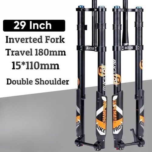 Inverted Air Fork 26/27.5/29Inch DH MTB Ebike Air Suspension Front Fork 15x110mm - Picture 1 of 17