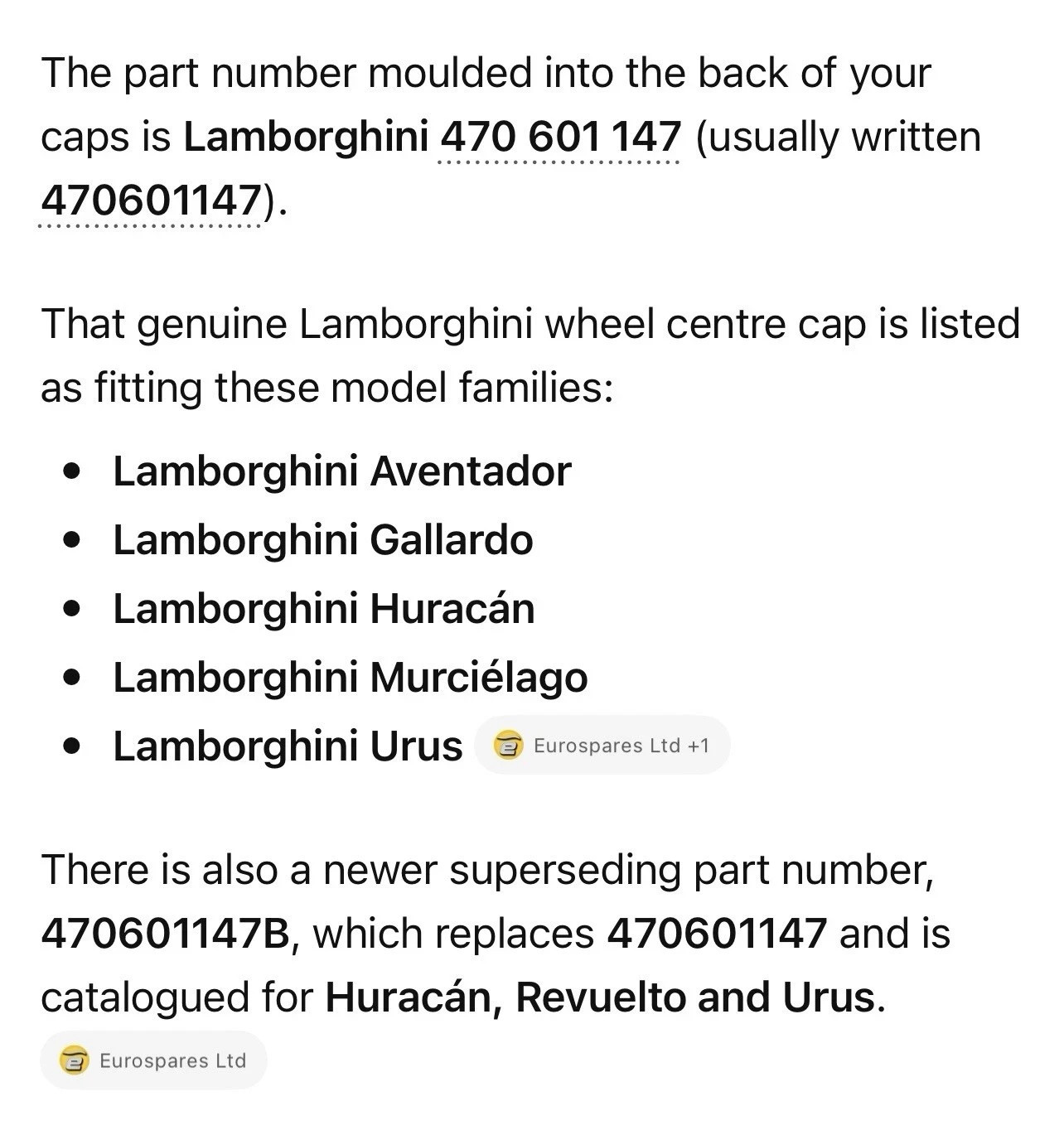 Lamborghini Aventador Cap