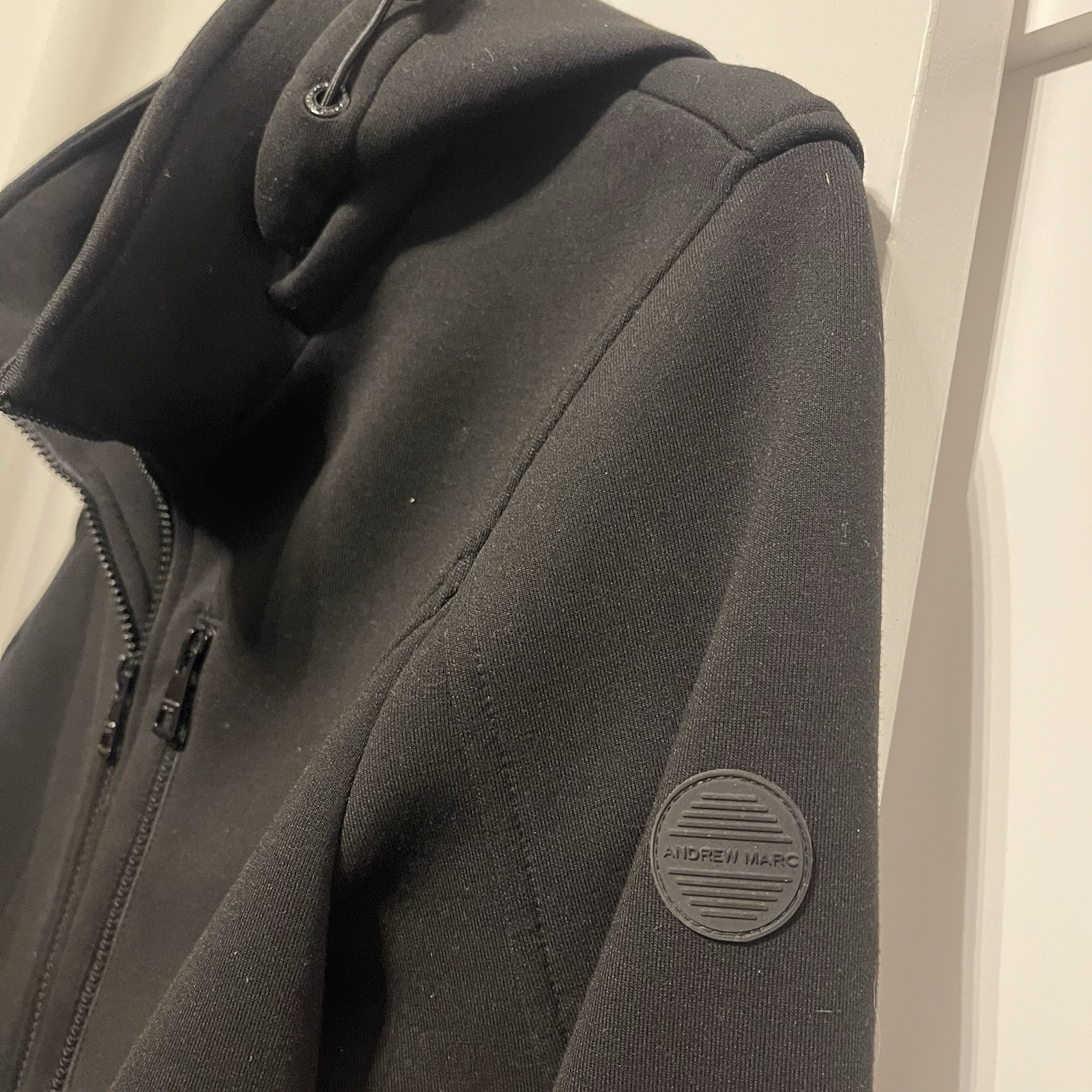 Andrew Mark Black Performance full zip hooded Jac… - image 4