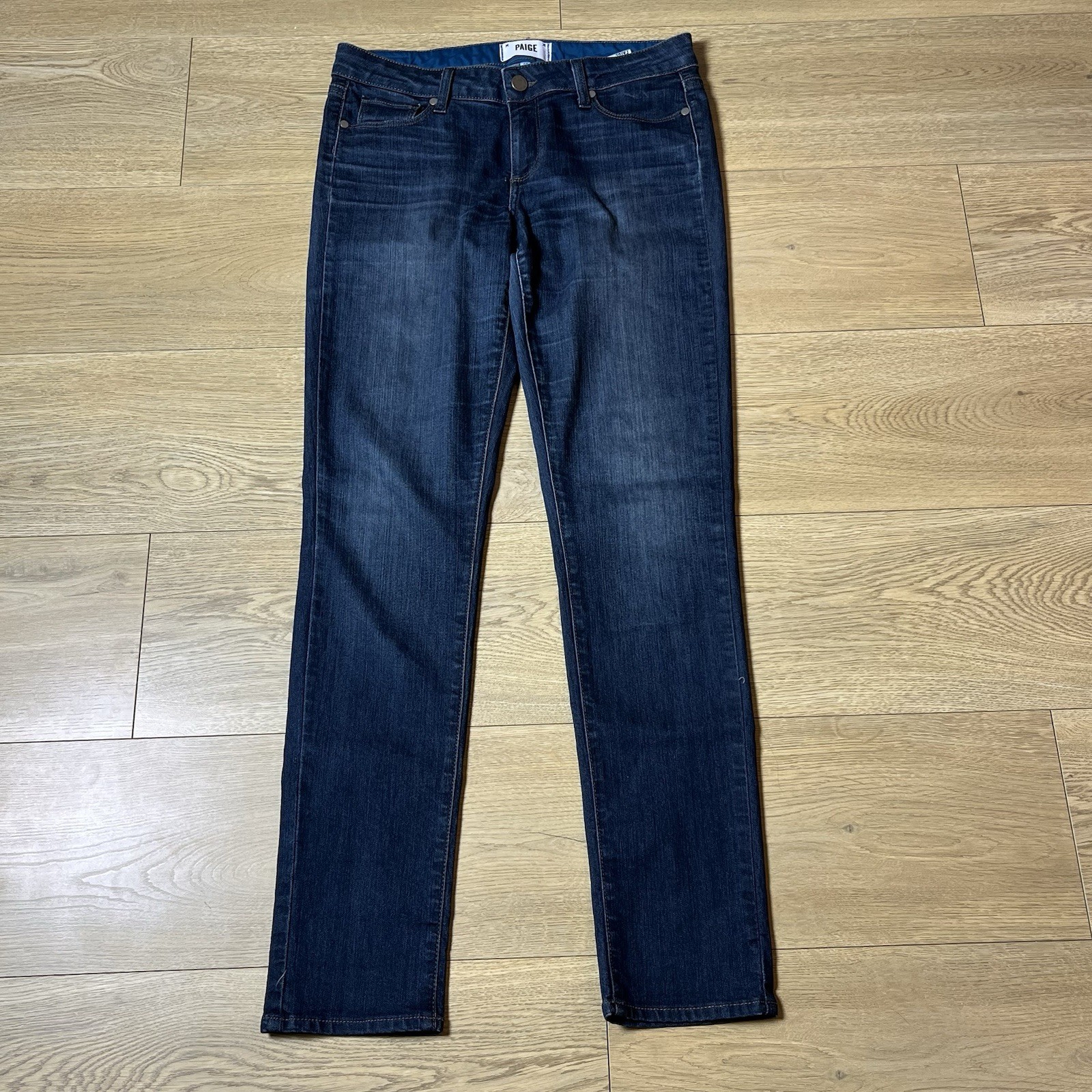 Paige Jenna Skyline Skinny Jeans Women 29 Blue Dark Wash Stretch Denim Made USA