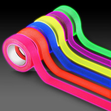 6x Neon Tape 5m x 10mm Fluoreszierendes Klebeband Leuchtband Party Deko