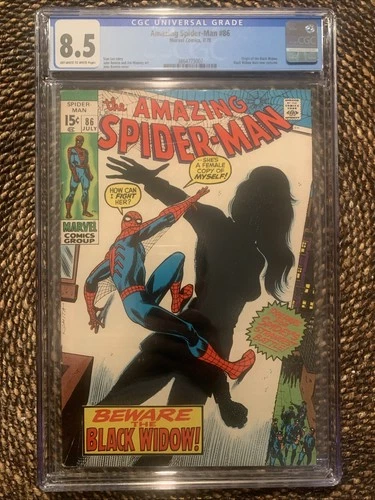 Amazing Spider-Man #86 CGC 8.5 1st Modern Black Widow