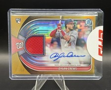2025 Bowman Chrome DYLAN CREWS RC Auto Relic Gold Refractor /50 #BCAR-DC