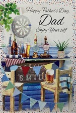 DAD FATHERS DAY CARD BEER 9?x6? FREE P&P