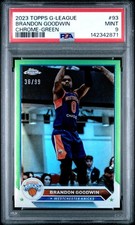 2023 Topps Chrome G-League #93 Brandon Goodwin Green Refractor RC /99 PSA 9 Mint