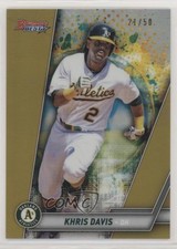 2019 Bowman's Best Gold Refractor 21/50 Khris Davis #6 03xg