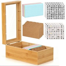 3x5 Index Card File Organizer, 1200 3x5-Inch Flash Cards Office Business Home...