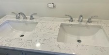 LOT OF 2- Glacier Bay 8 in. Widespread 2-Handle High-Arc Faucet Chrome w/Lines