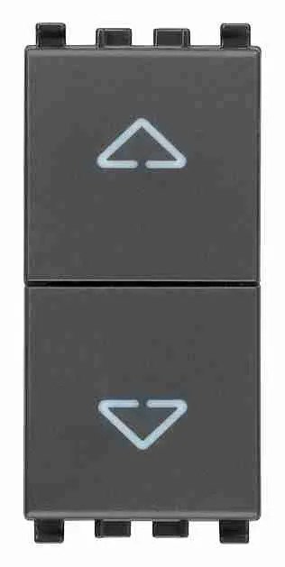 VIMAR - 20062 Due pulsanti interblocc.NO+NO 10A grigio