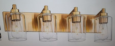 4-Light Bathroom Light Fixture, Brushed Gold Vanity Light