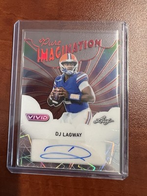 2025 Leaf Vivid Football DJ Lagway Autograph Red #PA-DJL Pure Imagination 2/2