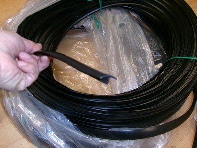 20 Feet 1'' Smooth Black T-Molding Transition Strip Stripping