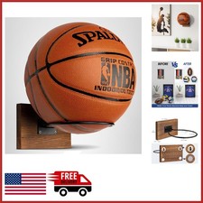 Wooden Ball Display Stand Wall Mount for Basketball Football Soccer Volleyball