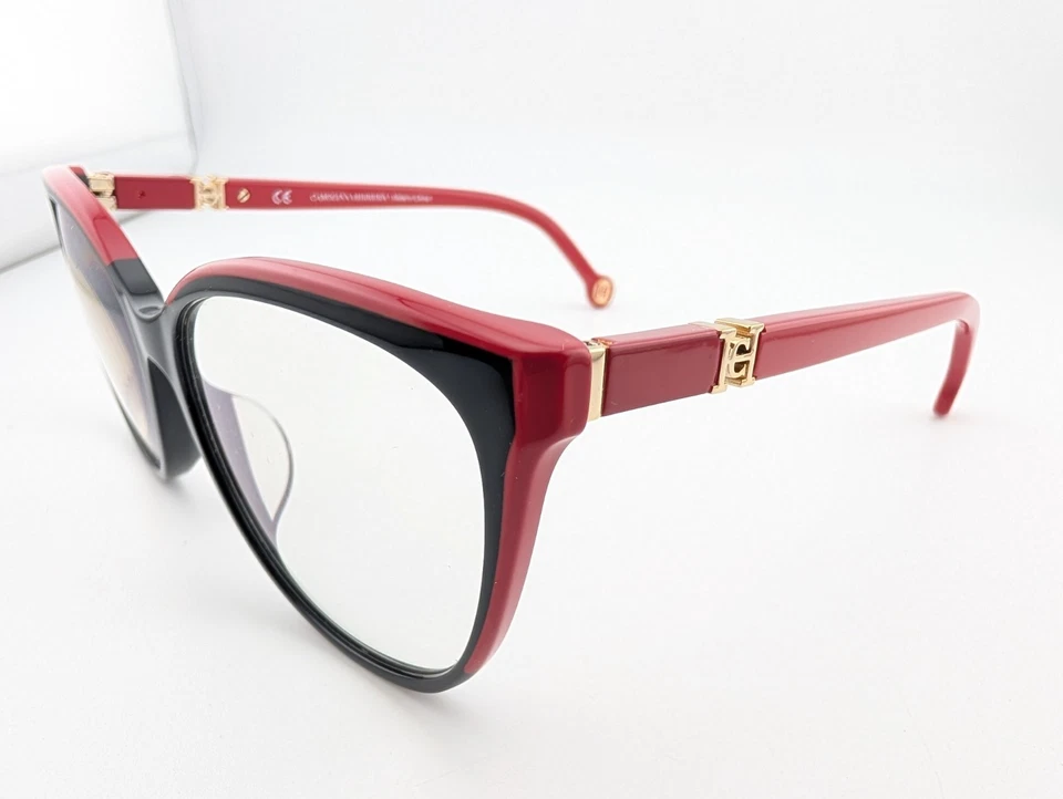 Gafas Carolina Herrera, solo monturas, VHE897K 0700, 53-15-140, negras/rojas Foto 4 de 4