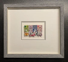James Rizzi: Original 3D "OUR STREET", 1990, Hand Signed, Framed, Out of Print