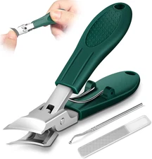 Eagle Beak Nail Clipper Set 3-Piece Stainless Steel Wide Jaw Toenail Cutter