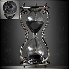 Black Antique Decorative Hourglass Sand Timer...