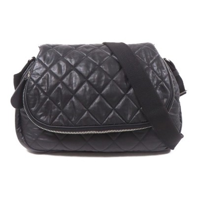 CHANEL CC SHW Coco Cocoon Shoulder Bag Nylon Black