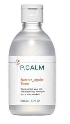 p.calm barrier cycle toner 200ml soothing black head mild care