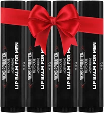 Viking Revolution All Natural Lip Balm - Moisturizer for Dry, Cream White 