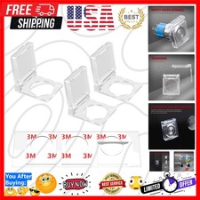 Child-Proof 22mm Transparent Button Cover for PCs - 3 Pack, Easy Installation