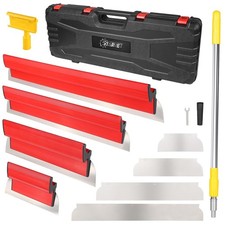Drywall Skimming Blade Set with 30" - 48" Extension Handle 10in/16in/24in/32i...