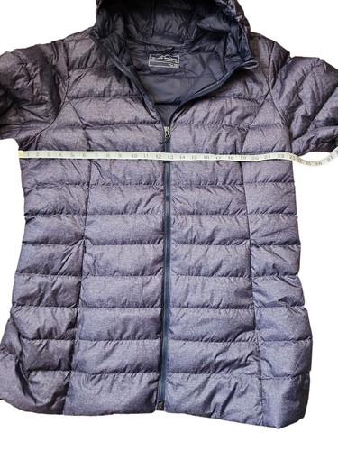 Eddie Bauer Puffer Down Coat Womens XXL Navy Outdoors EB650 Quilted Packable - Picture 6 of 10