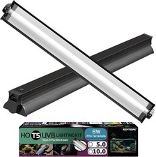 T5 HO UVB Lighting Combo Kit Reptile Light Fixture 8W 5.0 UVB Fluorescent