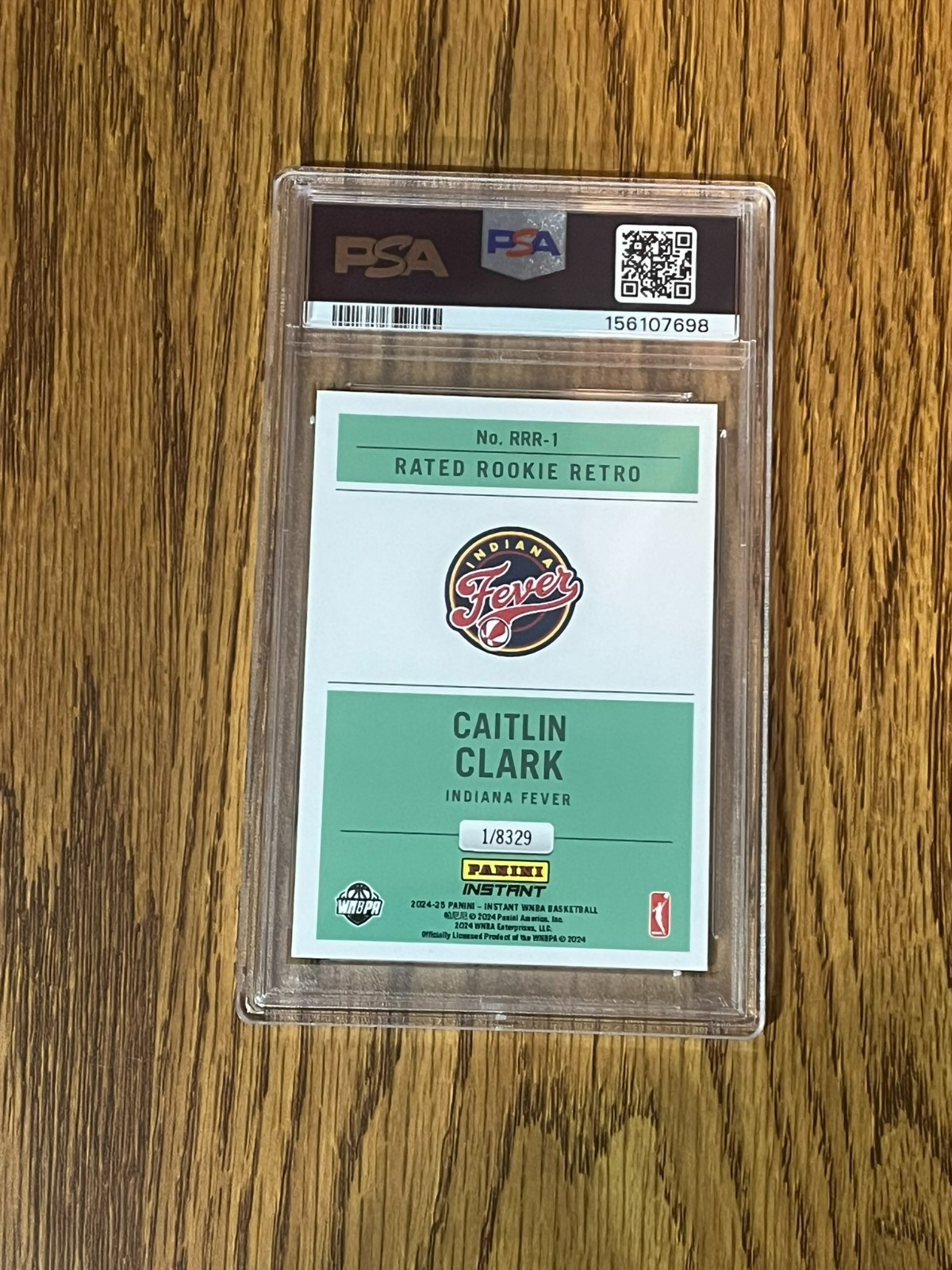2024 Panini Instant WNBA Rated Rookie Retro #RRR1 Caitlin Clark PSA 10 view 2