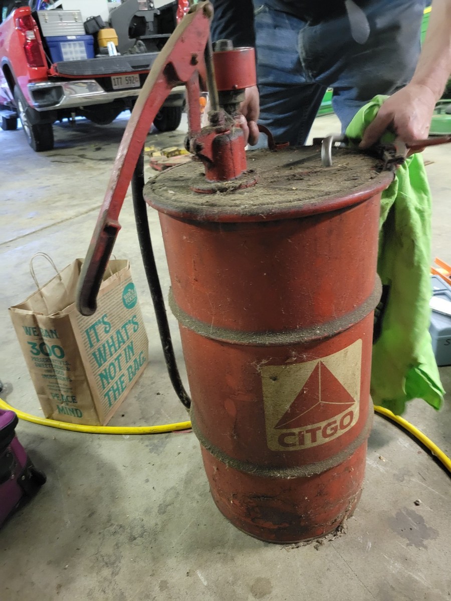 Vintage CITGO Oil Drum with Working Hand Pump | eBay