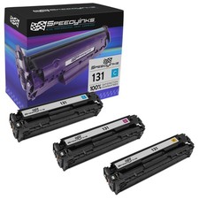 Reman Toner for Canon 131 1 Cyan, 1 Magenta, 1 Yellow, 3-Pack