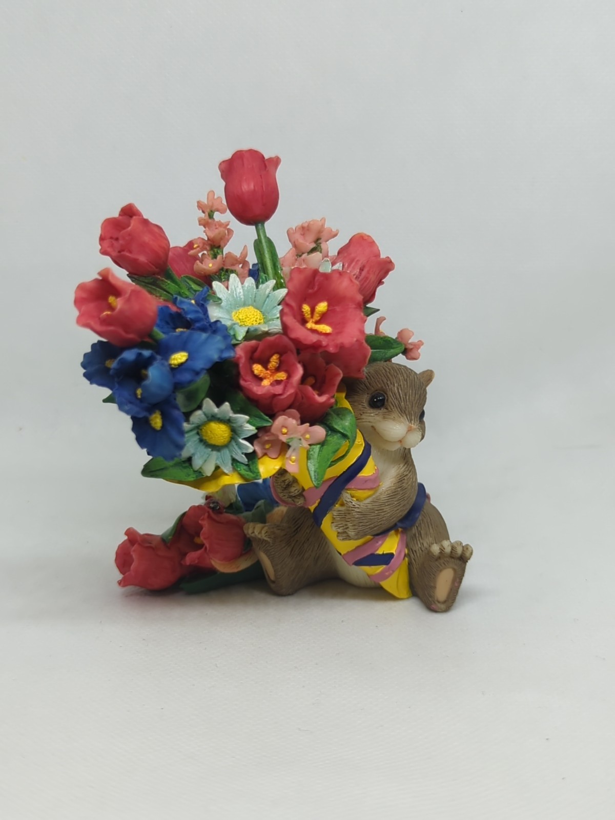 Dean Griff's Charming Tails THIS IS HOW MUCH I LOVE YOU Mouse w Flowers