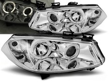 headlights for RENAULT MEGANE II 2002 2003 2004 2005 angel eyes chrome LHD