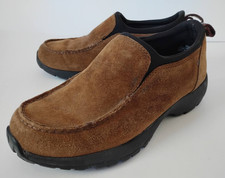 Lands End Shoes Women's 7 B Slip On Casual Comfort Moc Round Toe Low Top Brown